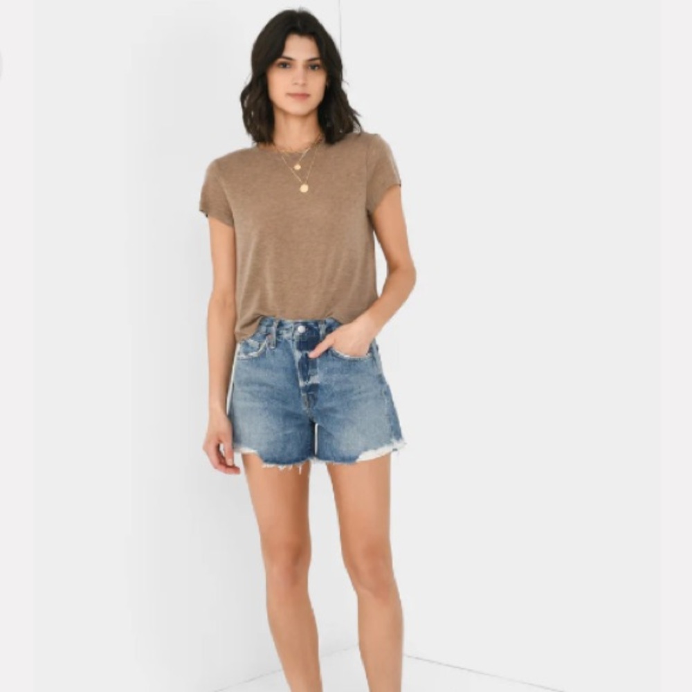 Agolde Parker Long denim cut off shorts, 28